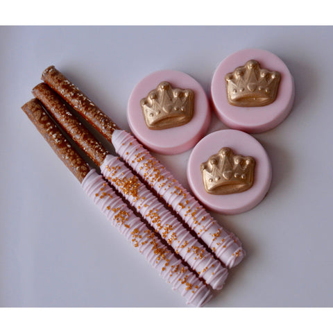 Princess & Prince Chocolate Covered Pretzels (Set 0f 12)