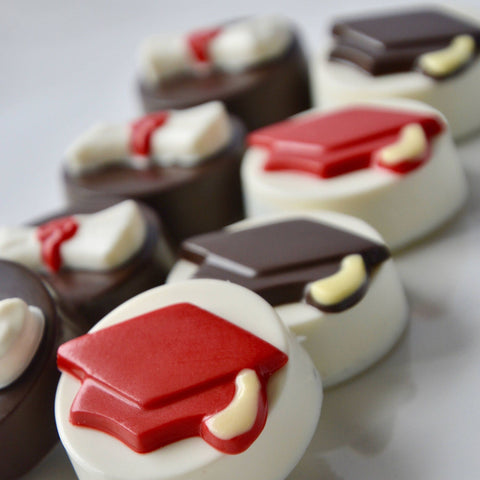 Graduation Themed Chocolate Covered Oreos (Set 0f 12)