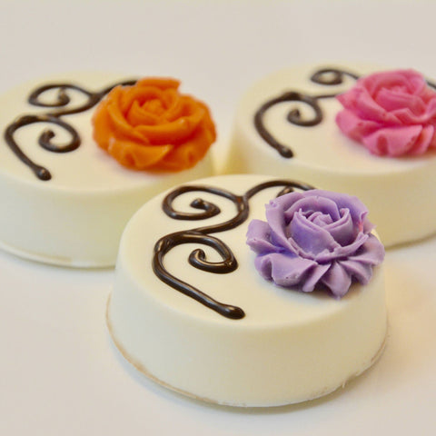 Colored Rose Chocolate Covered Oreos (Set of 12)