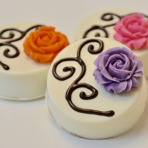 Colored Rose Chocolate Covered Oreos (Set of 12)