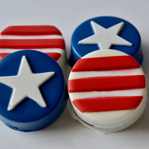 American Themed Chocolate Covered Oreos (Set of 12)