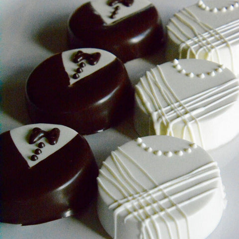 Bride & Groom Chocolate Covered Oreos (Set of 24)