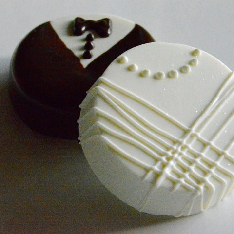 Bride & Groom Chocolate Covered Oreos (Set of 24)