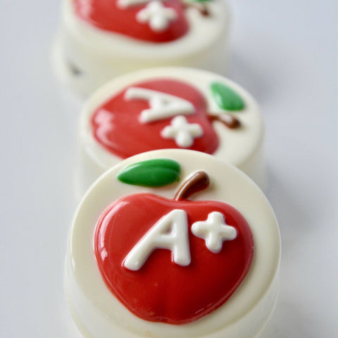 Teacher Inspired Apple Chocolate Covered Oreos (Set of 6)