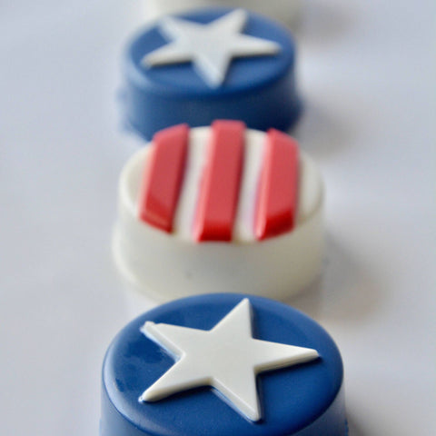 American Themed Chocolate Covered Oreos (Set of 12)