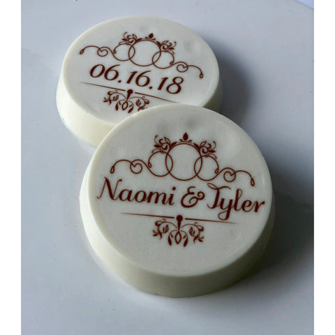 Customized Wedding Solid Chocolate Favors (Set of 12)