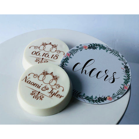 Customized Wedding Solid Chocolate Favors (Set of 12)