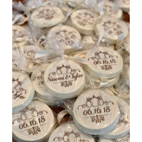 Customized Wedding Solid Chocolate Favors (Set of 12)