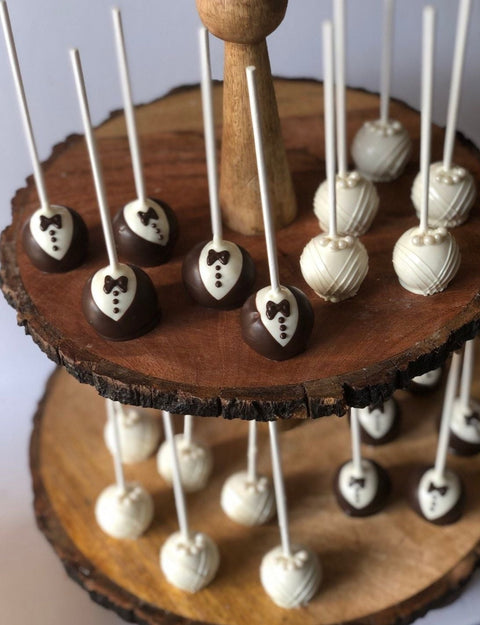 Bride & Groom Cake Pops (Set of 12)