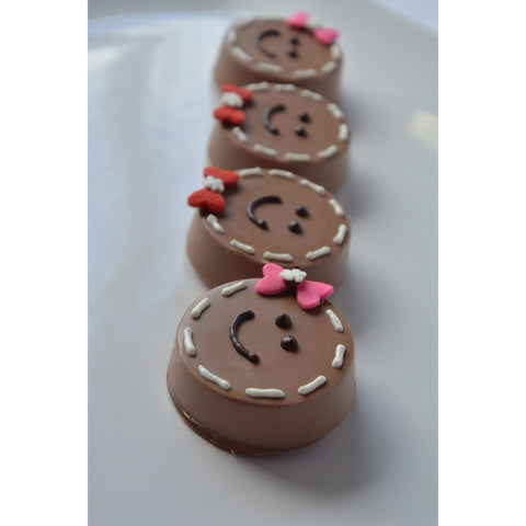 Gingerbread Face Chocolate Covered Oreos (Set 0f 12)