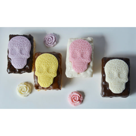 Day of the Dead Chocolate Dipped Rice Krispie Treats (Set of 6)