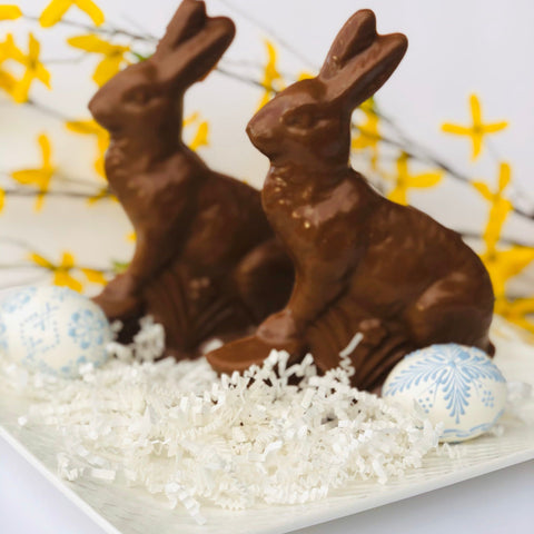 Solid Easter Bunny Chocolates (Set of 2)