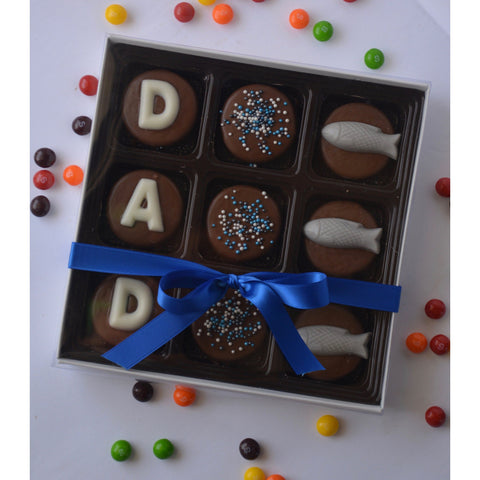 Father Day Chocolate Covered Oreo Cookies Box (Fishing)