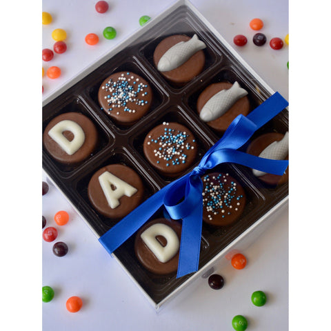 Father Day Chocolate Covered Oreo Cookies Box (Fishing)