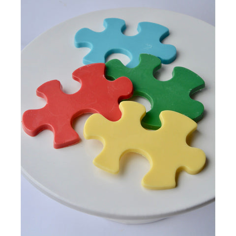 Autism Awareness Chocolate Puzzle Pieces (Set of 12)