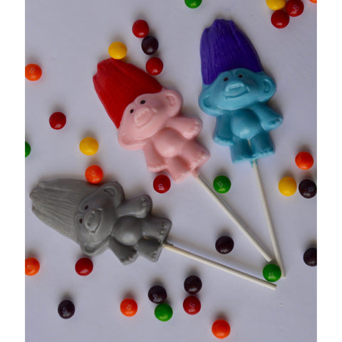 Chocolate Troll Lollipops (Set of 6)