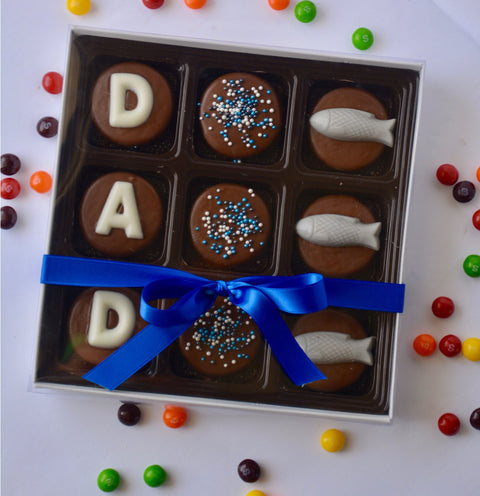 Father Day Chocolate Covered Oreo Cookies Box (Fishing)