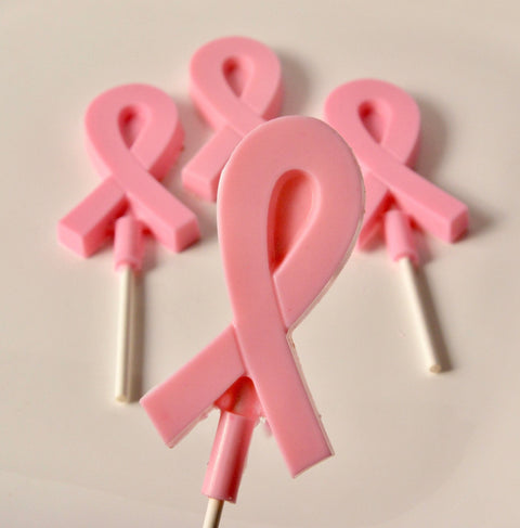 Breast Cancer Awareness Chocolate Lollipops