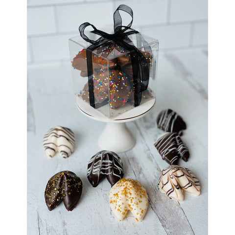 Chocolate Dipped Gourmet Fortune Cookie Box