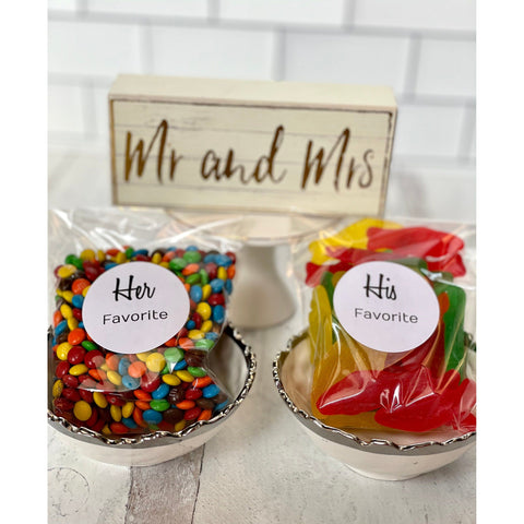 His and Her Gummy Favor Bags - Candy Not Included