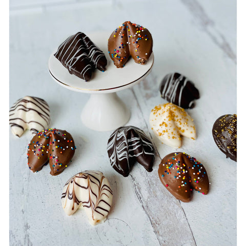 Chocolate Dipped Gourmet Fortune Cookie Box