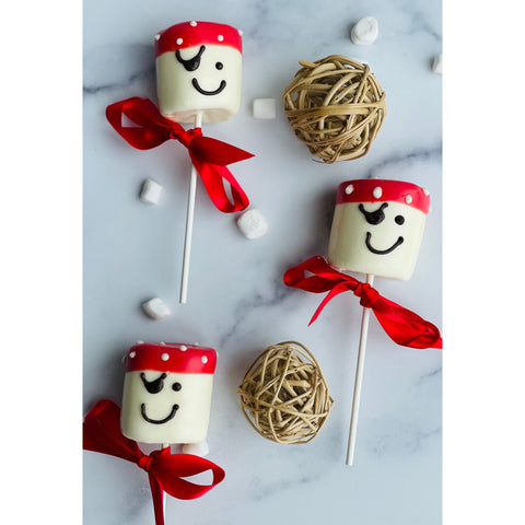 Pirate Chocolate Dipped Marshmallow Lolipops (Set 0f 12)