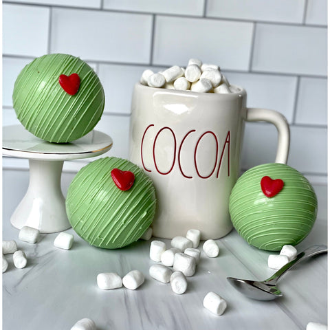 Grinch Inspired Hot Chocolate Bombs (Set 0f 4)