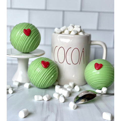 Grinch Inspired Hot Chocolate Bombs (Set 0f 4)