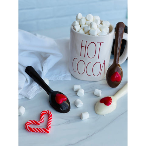 Hot Cocoa Chocolate Spoons Set