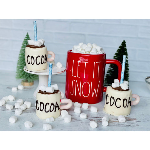 Hot Cocoa Jumbo Marshmallow Toppers (Set of 2)