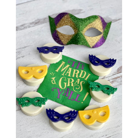 Mardi Gras Cookies Chocolate Covered Oreos (Set 0f 12)