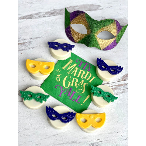 Mardi Gras Cookies Chocolate Covered Oreos (Set 0f 12)