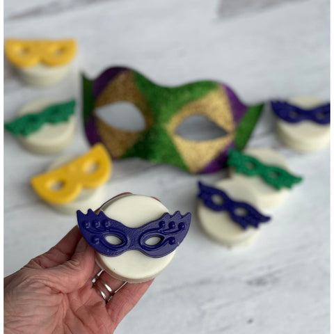 Mardi Gras Cookies Chocolate Covered Oreos (Set 0f 12)