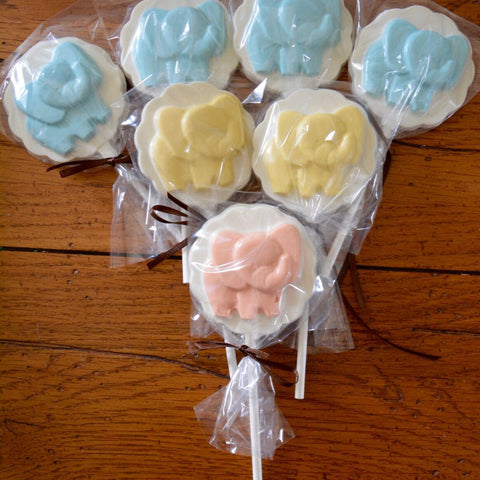 Elephant Chocolate Lollipops (Set of 12)