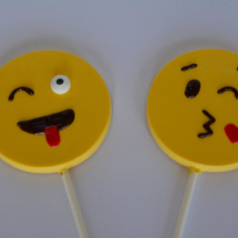 Chocolate Emoji Lollipops (Set of 12)